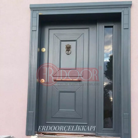 Bronz Aksesuar Detaylı Villa Giriş Kapısı ER0260