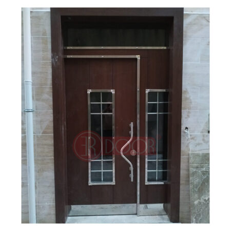 Koyu Ceviz Giydirmeli Bina Giriş Kapısı ER0062