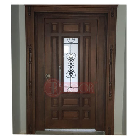 Klasik Göbekli Ahşap Bina Kapısı ER0063