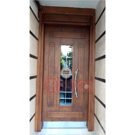 Su Kontrası Ahşap Görünümlü Bina Giriş Kapısı ER0082