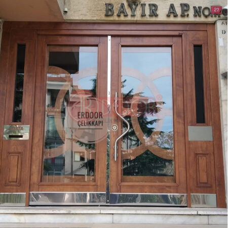 Heybetli Cnc Kesim Posta Kutulu Bina Giriş Kapısı ER0087